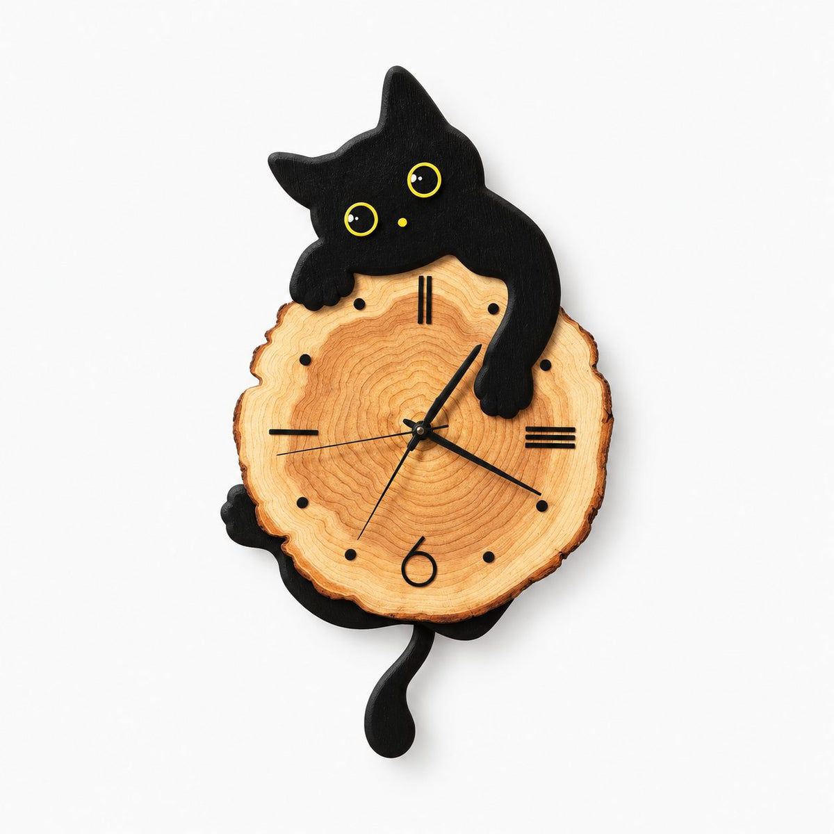 Horloge Murale Chat Design Silencieuse