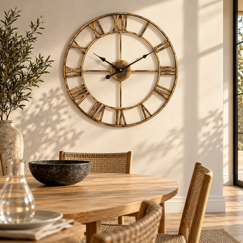 Grande Horloge Murale Vintage 3D 2