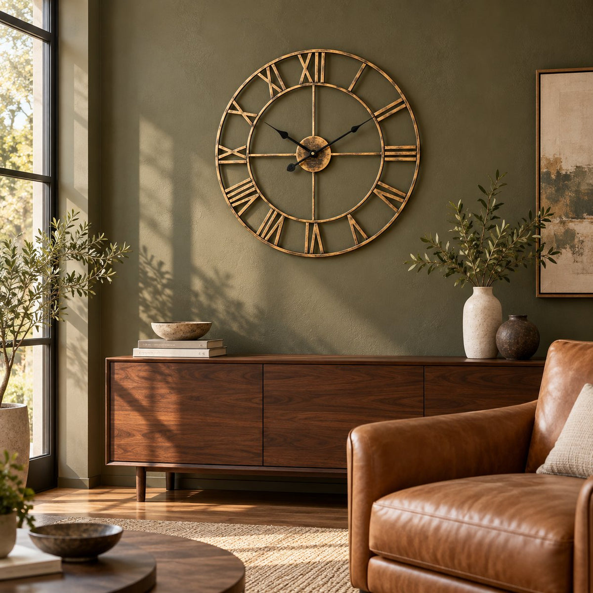 Grande Horloge Murale Vintage 3D 3