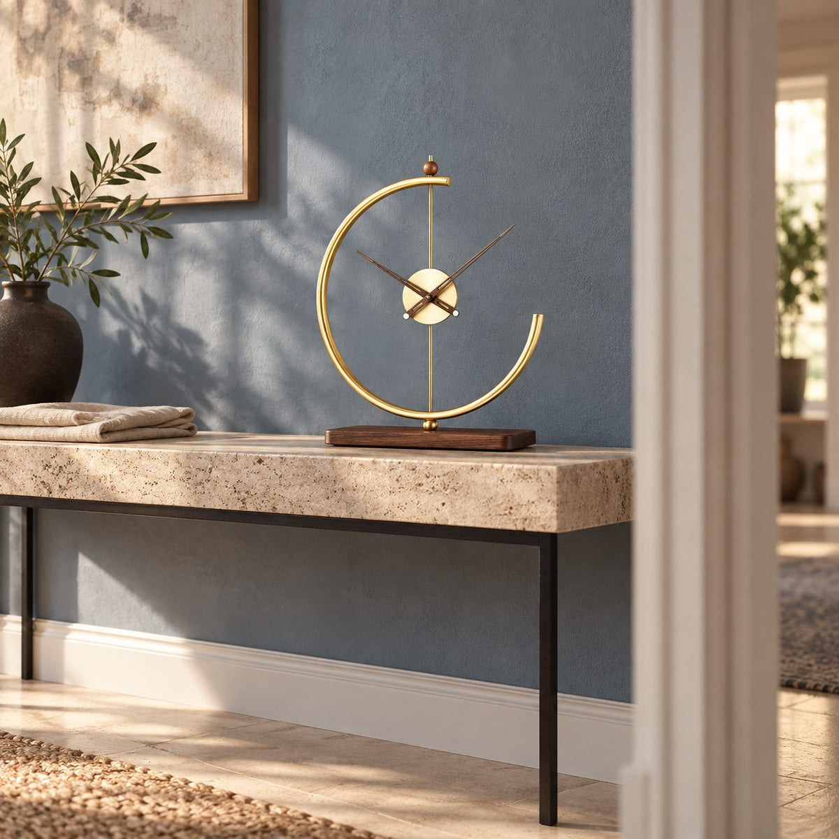 Horloge À Poser Design Dorée 3