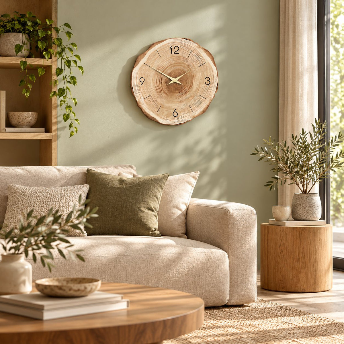 Horloge Murale Bois Moderne Silencieuse 2