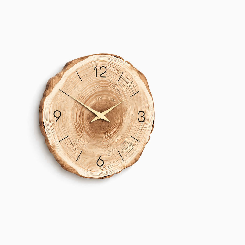 Horloge Murale Bois Moderne Silencieuse 4