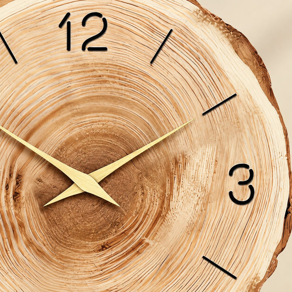 Horloge Murale Bois Moderne Silencieuse 5