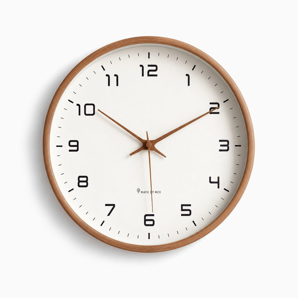 Horloge Murale Bois Scandinave Luxe 1