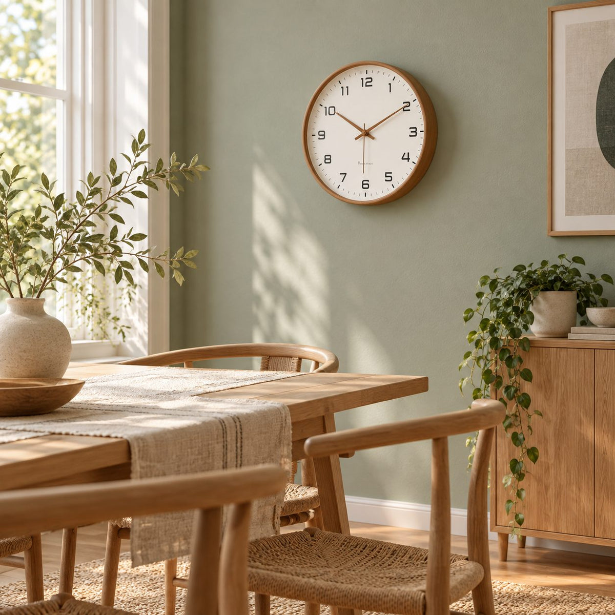 Horloge Murale Bois Scandinave Luxe 3