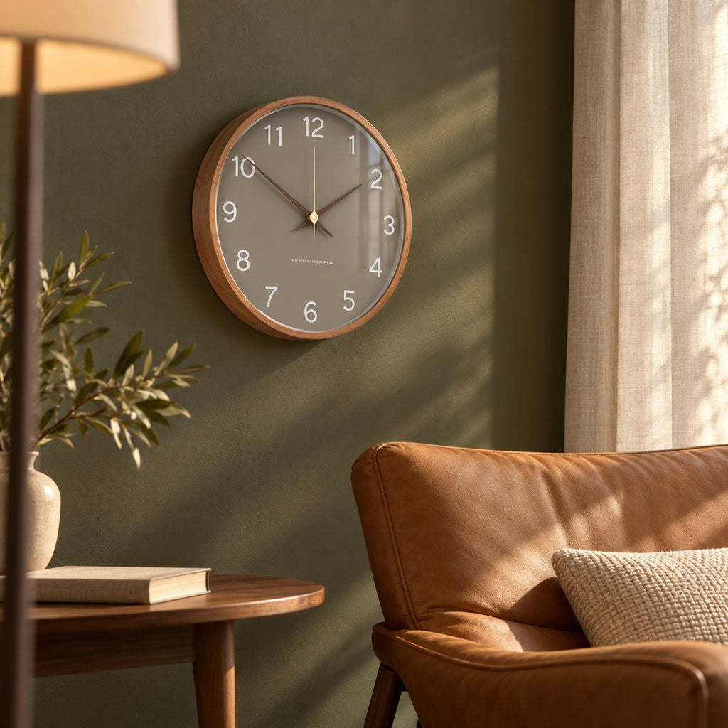 Horloge Murale Bois Scandinave Moderne 2