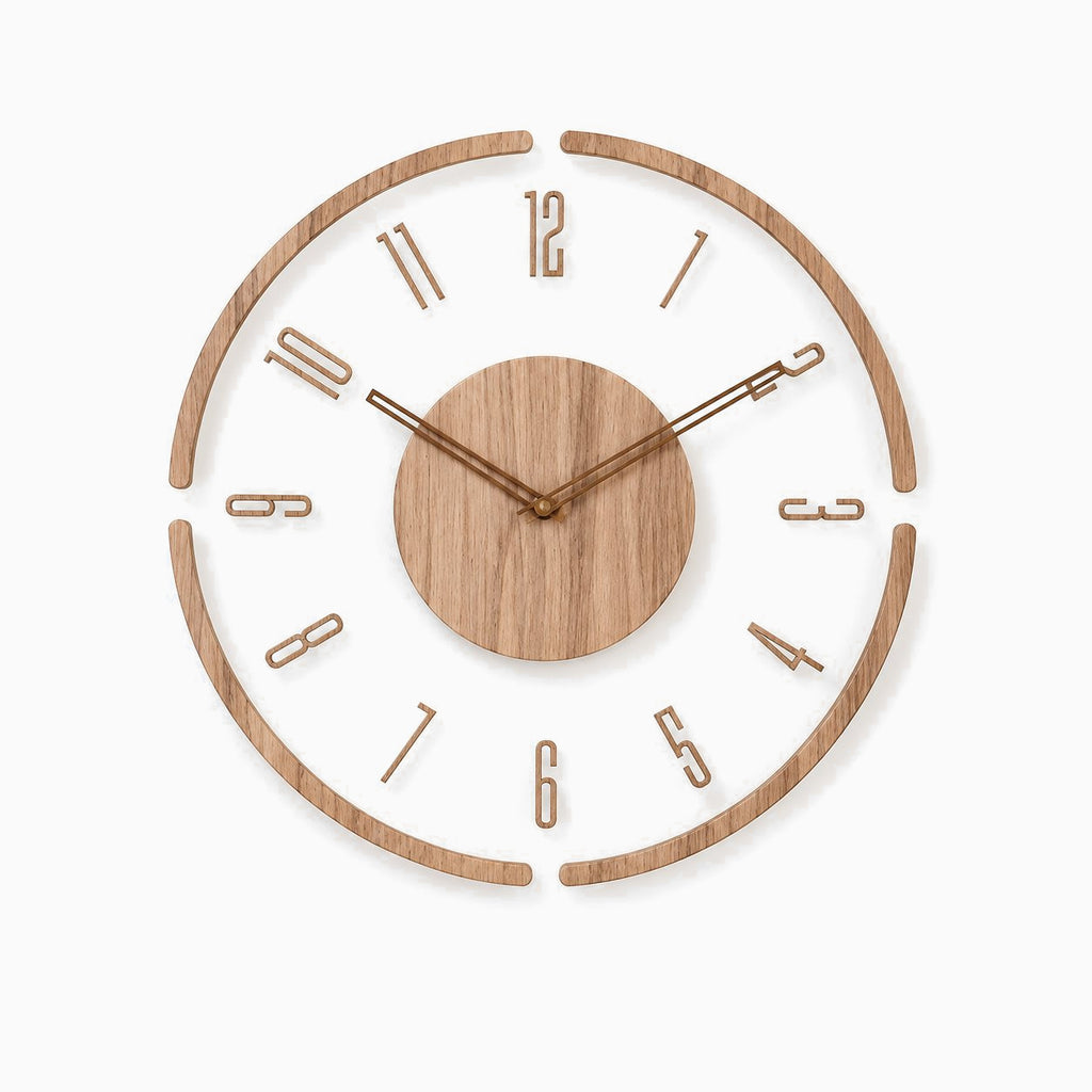 Horloge Murale Bois Scandinave Silencieuse 1