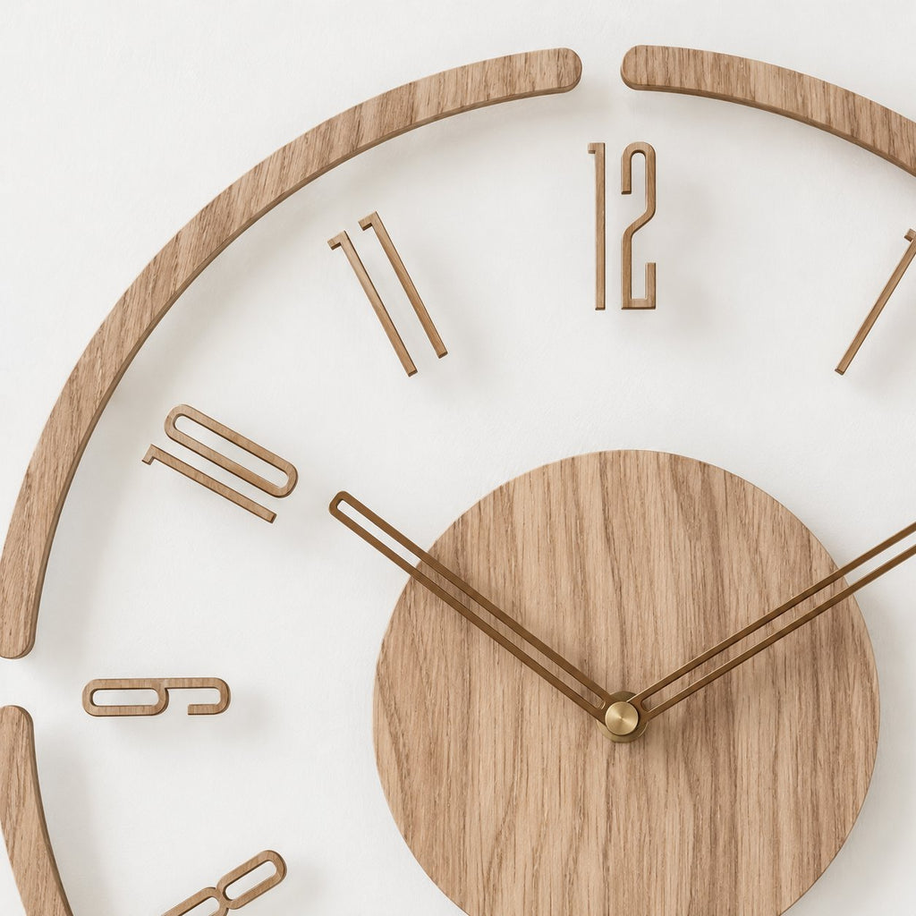 Horloge Murale Bois Scandinave Silencieuse 5