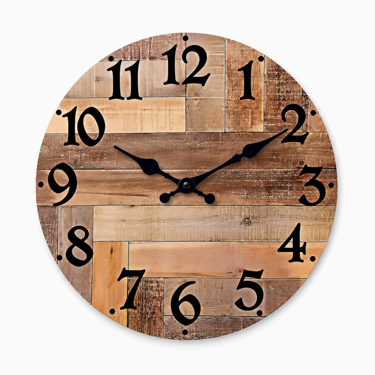 Horloge Murale Bois Vintage Silencieuse 1