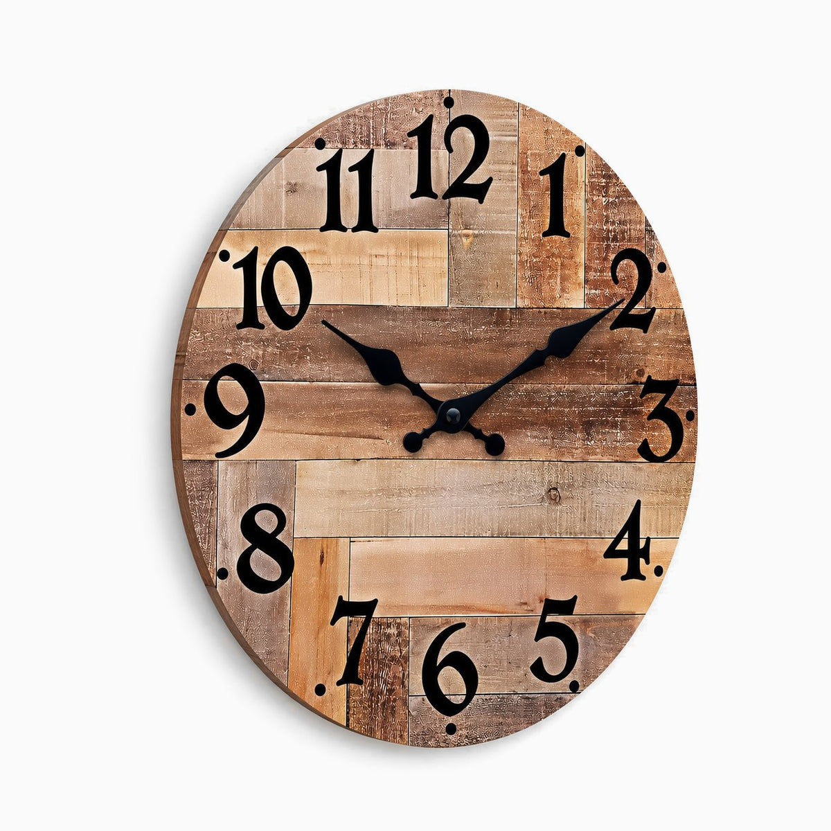Horloge Murale Bois Vintage Silencieuse 4