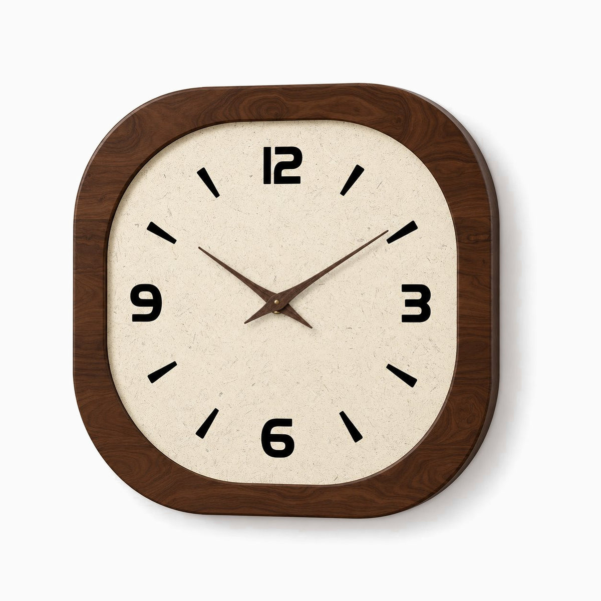 Horloge Murale Carrée Vintage Bois 4