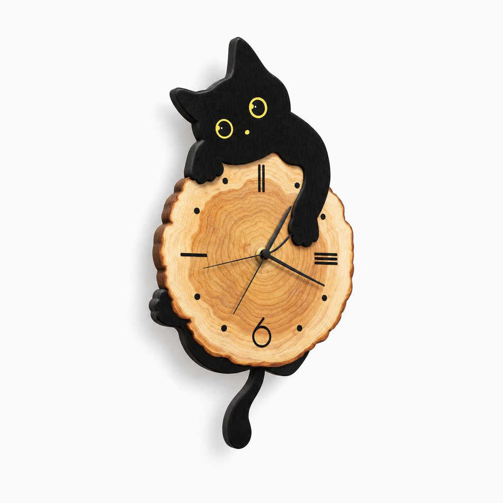 Horloge Murale Chat Design Silencieuse 4
