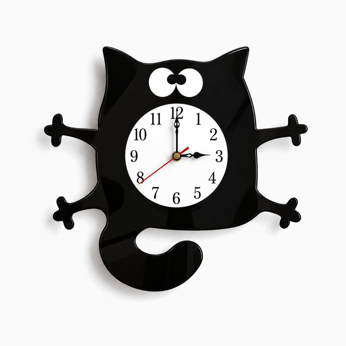 Horloge Murale Chat Noir Moderne 1