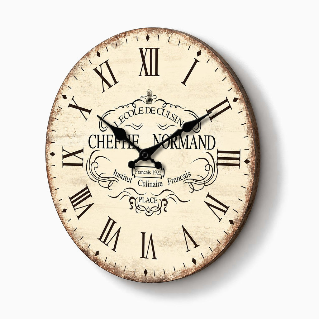 Horloge Murale Cuisine Bois Vintage 4