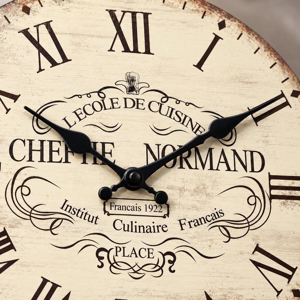 Horloge Murale Cuisine Bois Vintage 5