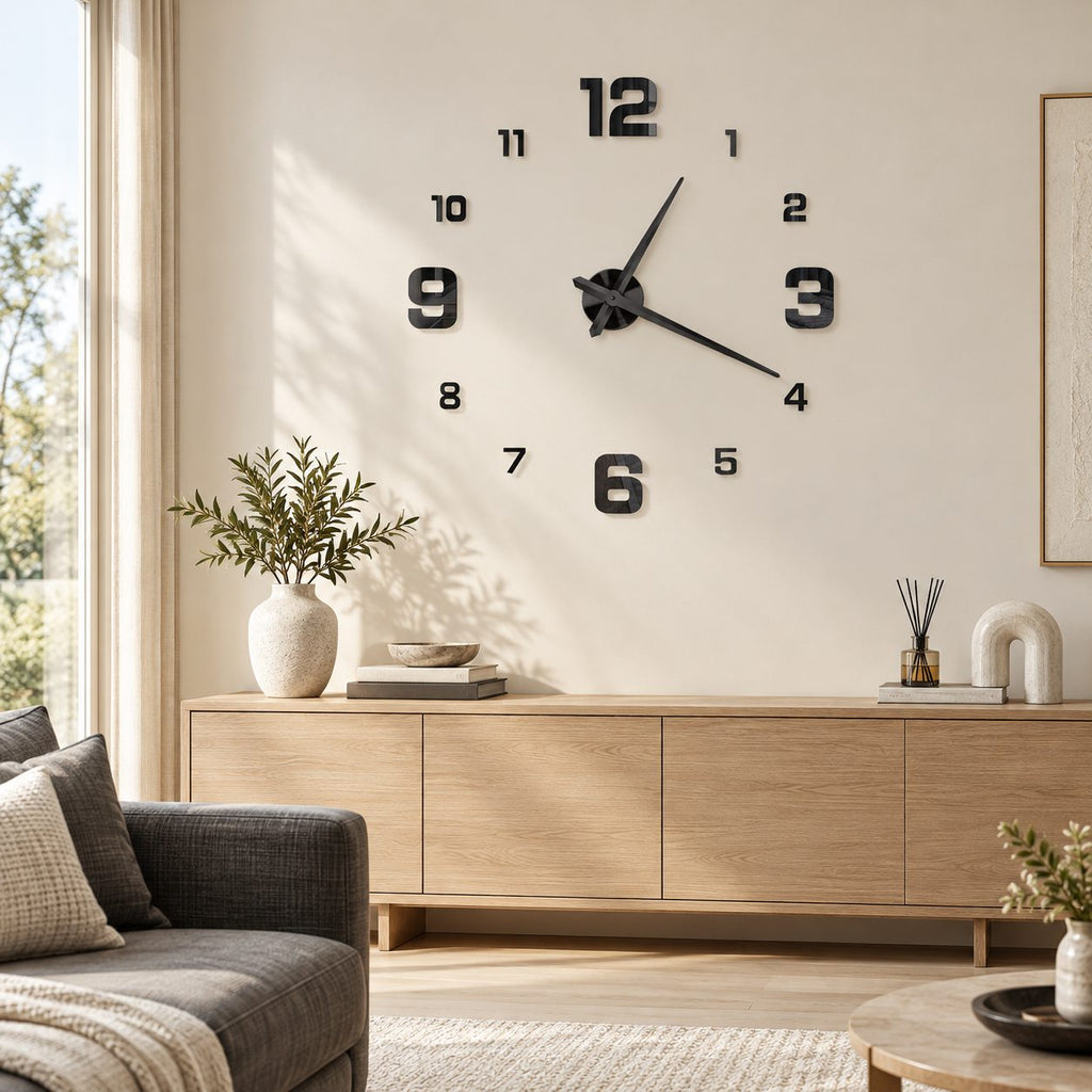 Horloge Murale Géante Miroir 3D 2