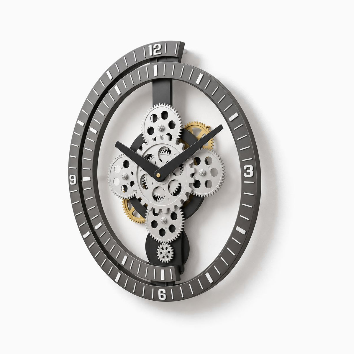 Horloge Murale Industrielle Engrenage Silencieuse 4