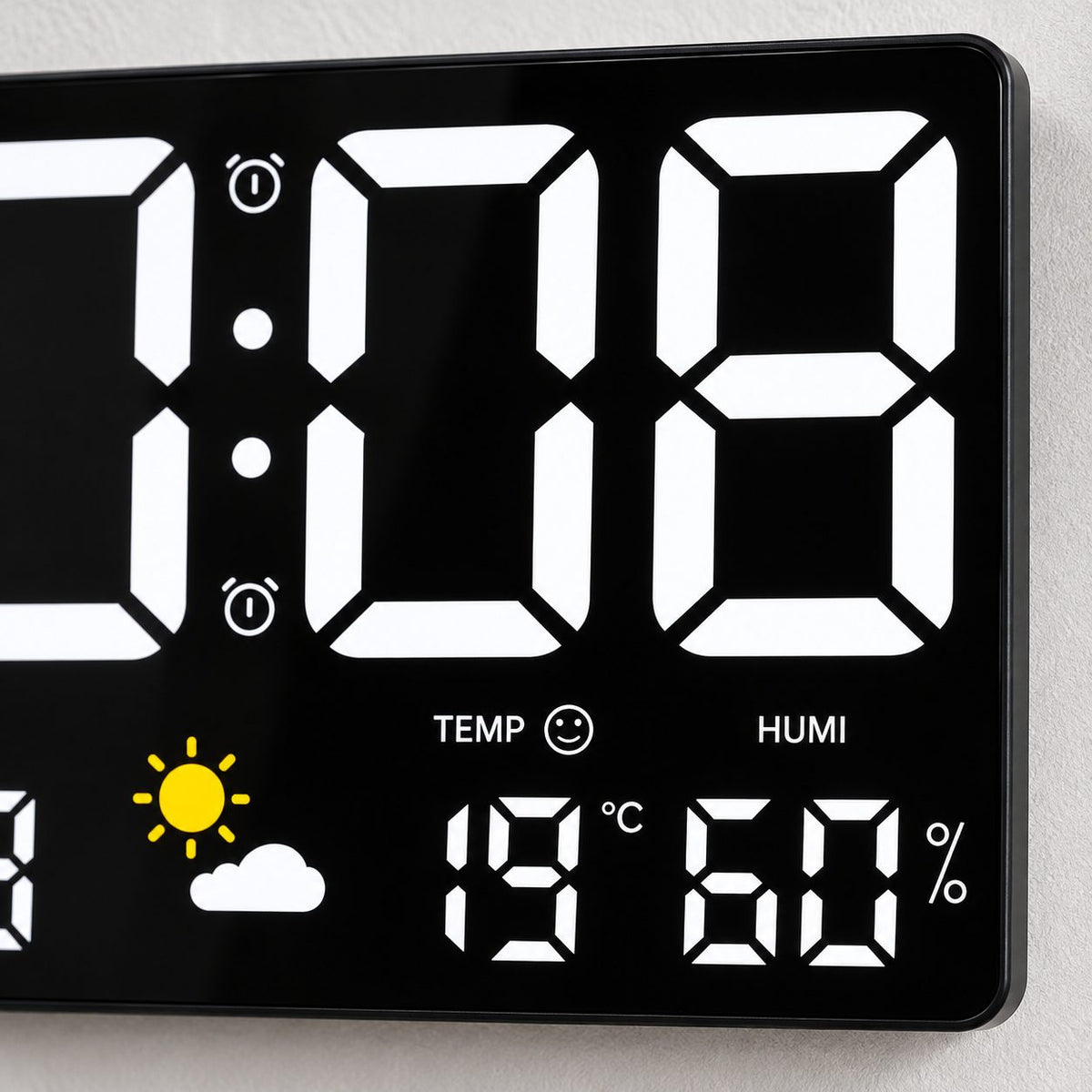 Horloge Murale Numérique LED Réveil 5