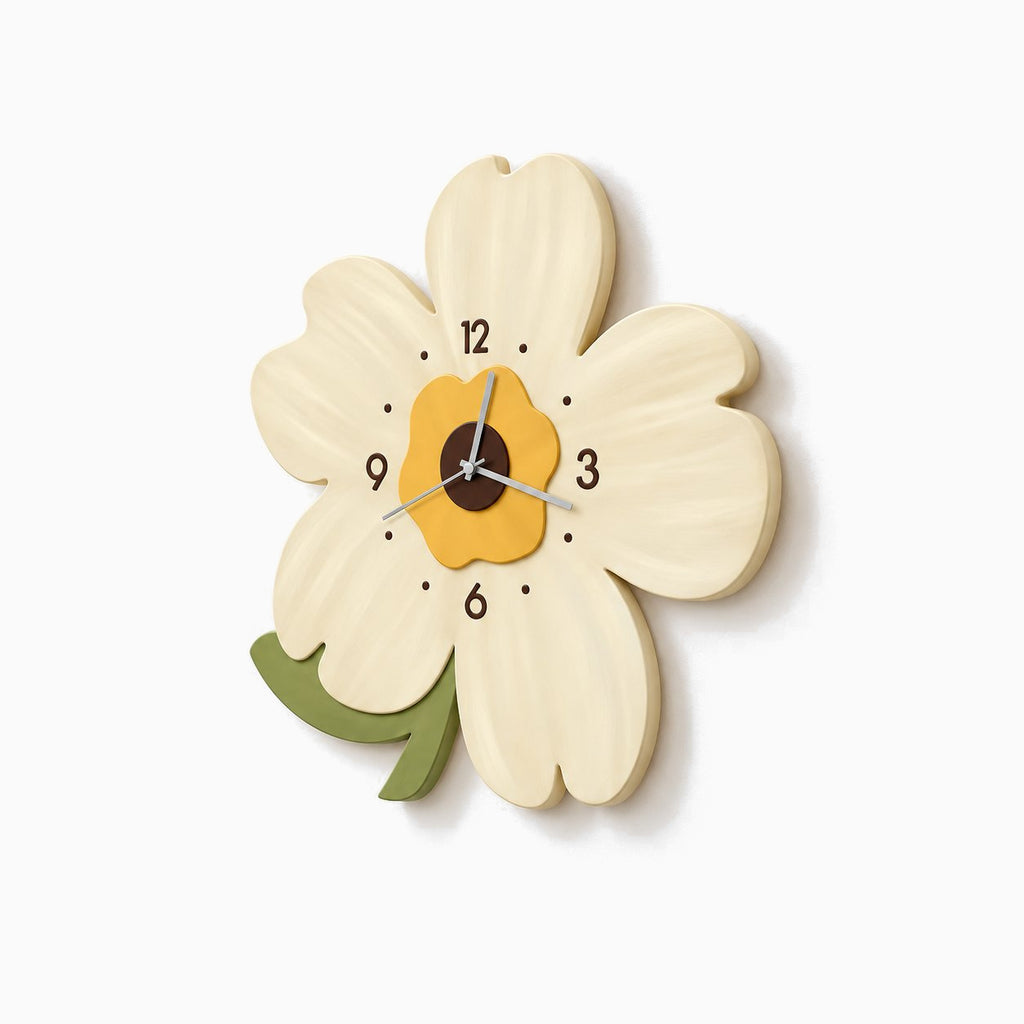 Horloge Murale Silencieuse Fleur 4