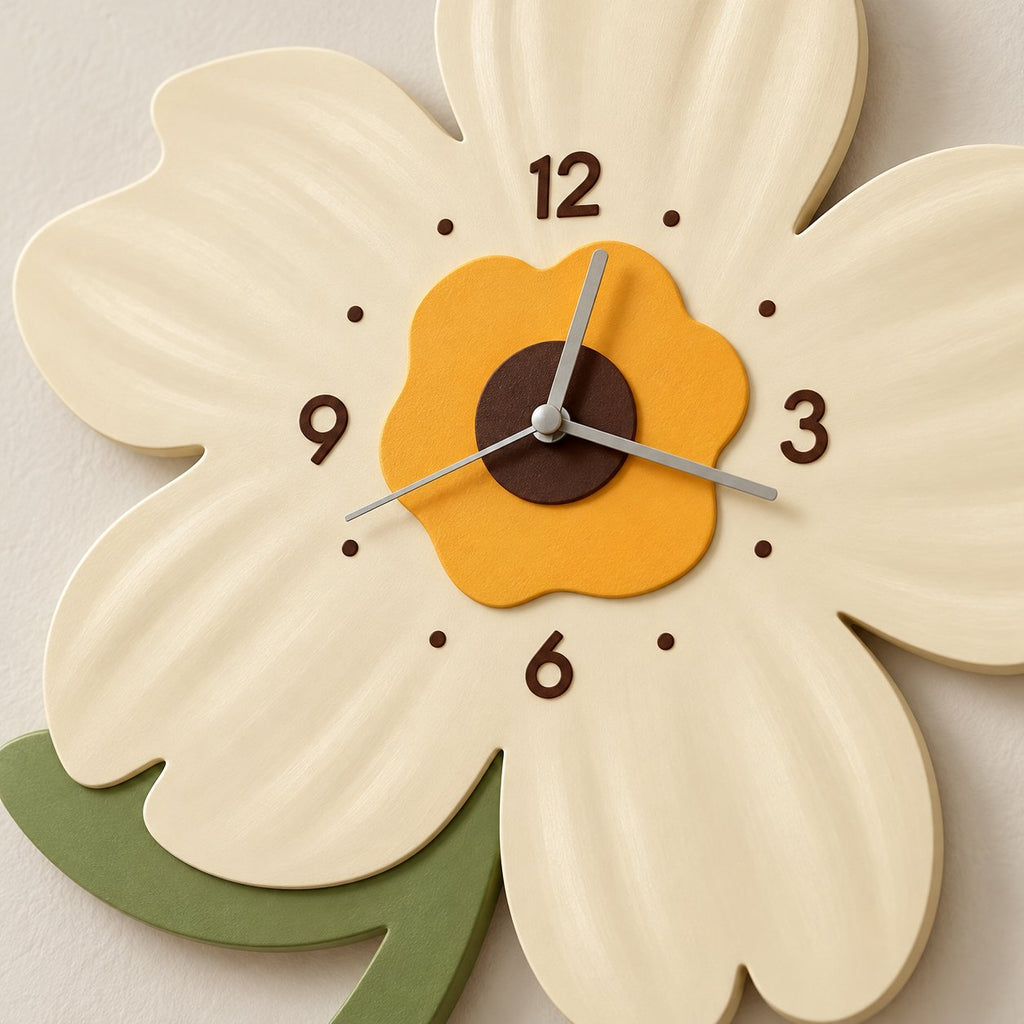 Horloge Murale Silencieuse Fleur 5