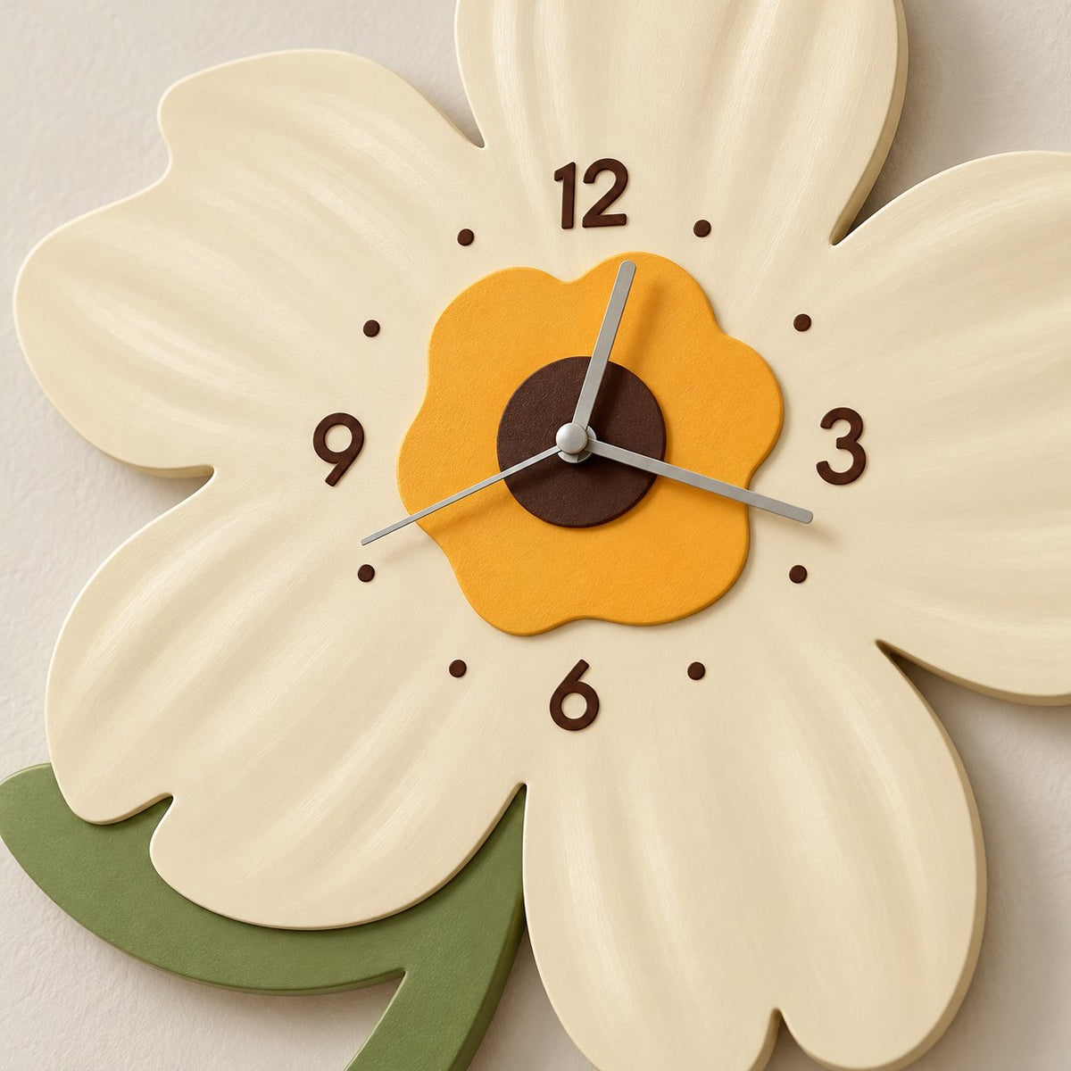 Horloge Murale Silencieuse Fleur 5